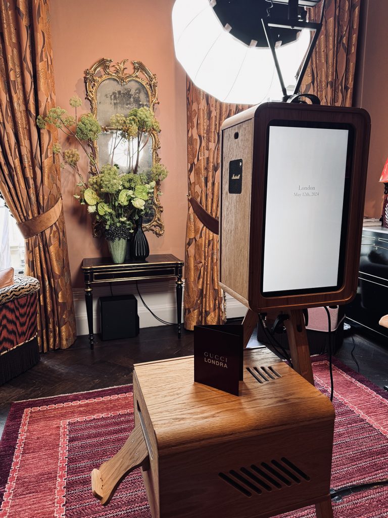 Retro photo booth being used in London