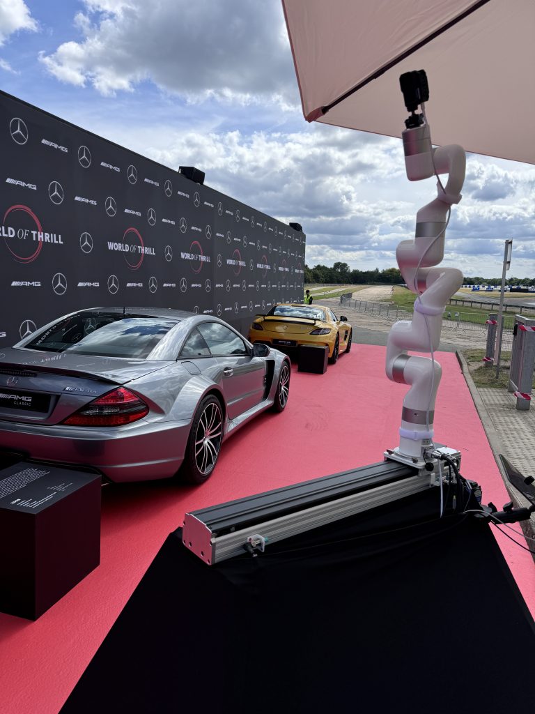 Glambot hire being used on red carpet by Mercedes-Benz